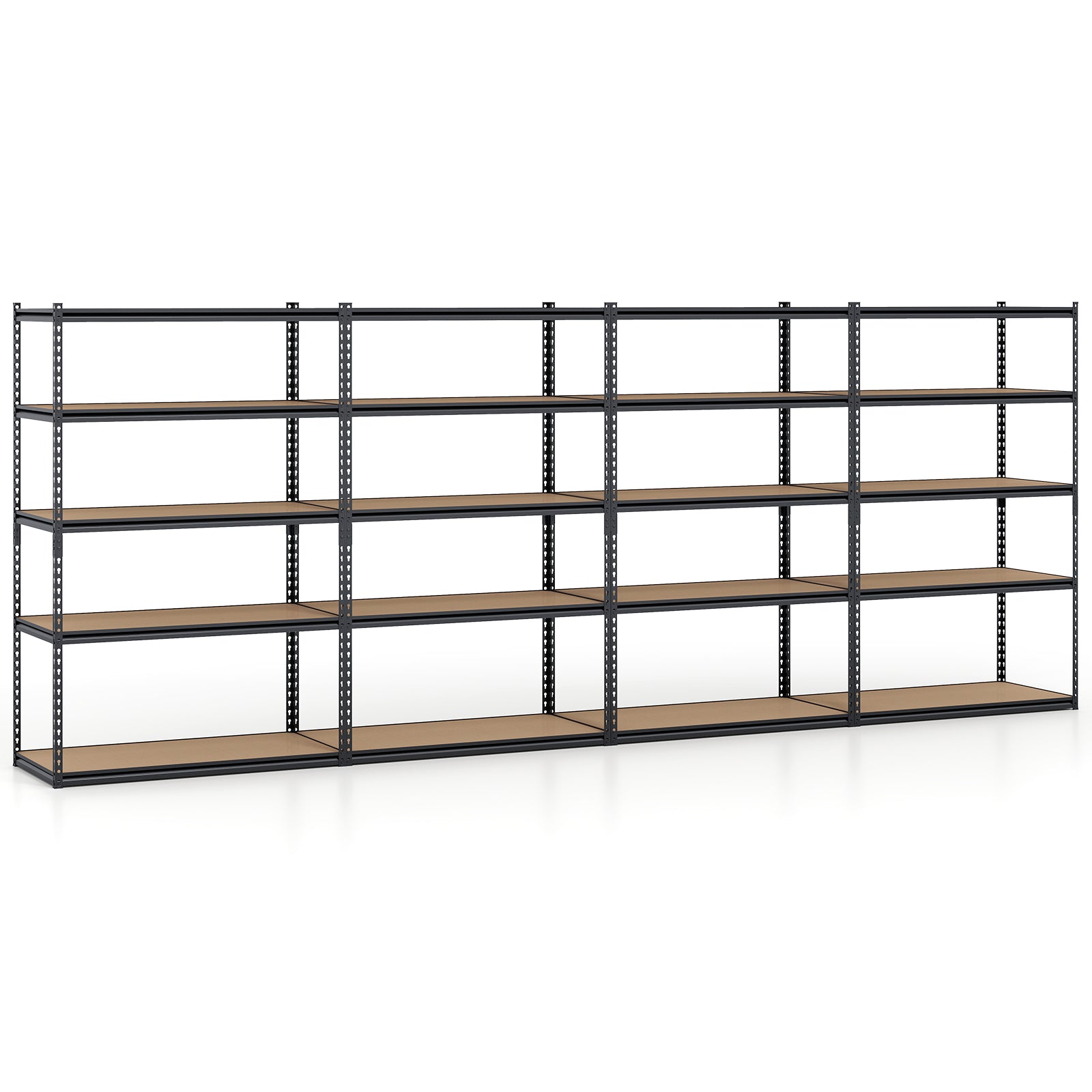Étagère de garage à 5 niveaux, capacité de 1000 kg, usage intensif, réglable, lot de 2