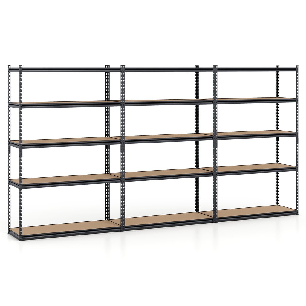 Étagère de rangement à 5 niveaux pour garage et sous-sol - Lot de 3