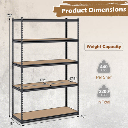 5-Tier Garage Shelving Unit for Warehouse and Basement-1 piece