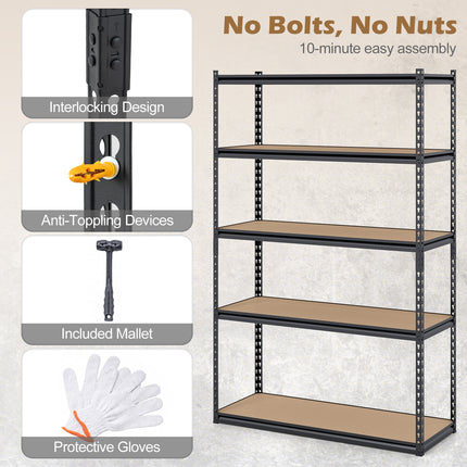 5-Tier Garage Shelving Unit for Warehouse and Basement-1 piece