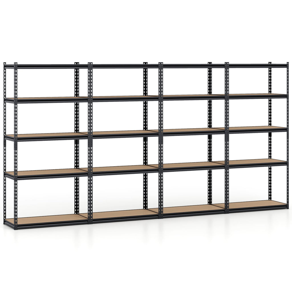 Étagère de garage à 5 niveaux 2200 LBS Étagères de rangement en métal Étagère utilitaire réglable - Lot de 4