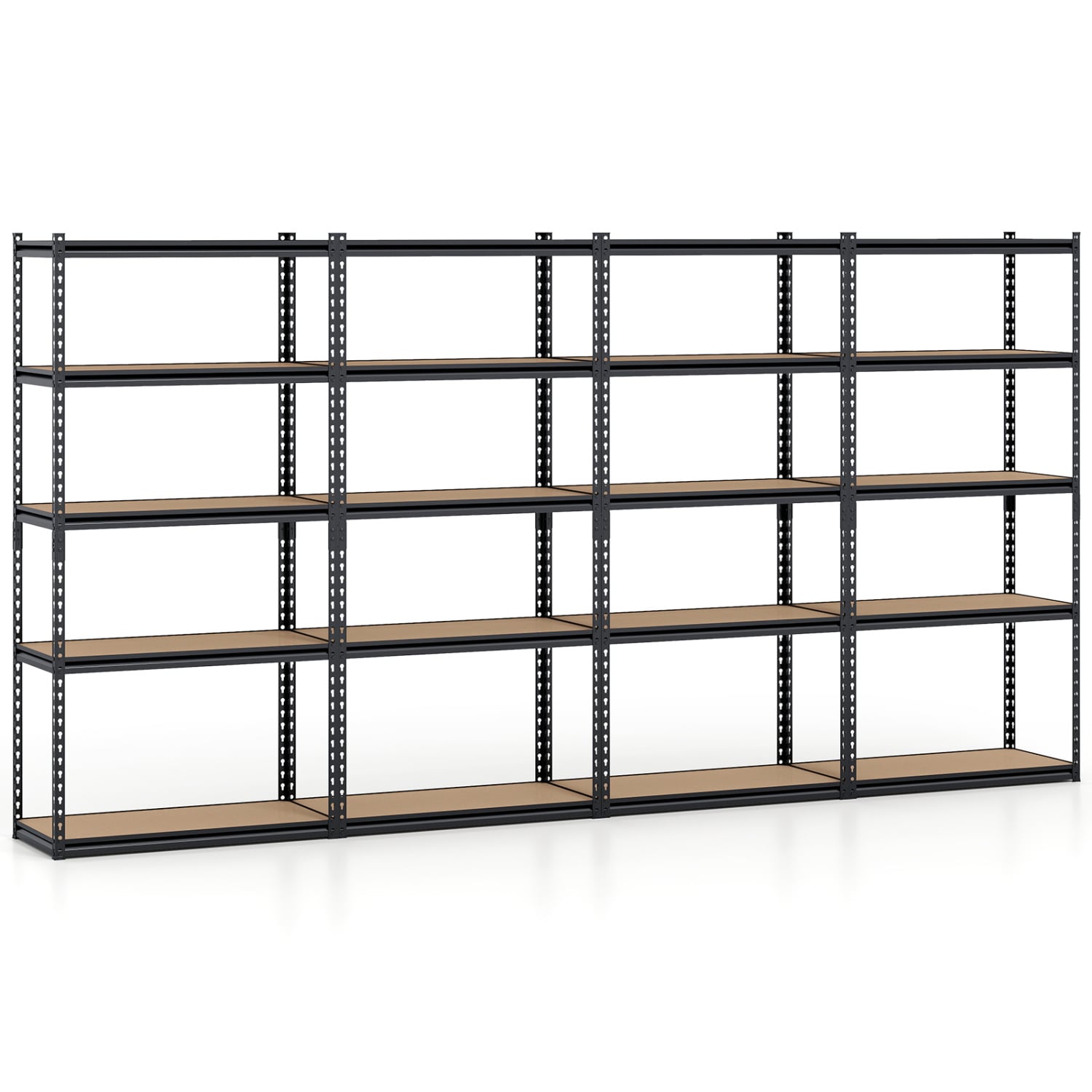 Étagère de garage à 5 niveaux 2200 LBS Étagères de rangement en métal Étagère utilitaire réglable - Lot de 4