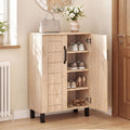 5-Tier Shoe Storage Cabinet Freestanding Wooden Shoe Rack Organizer-Natrual