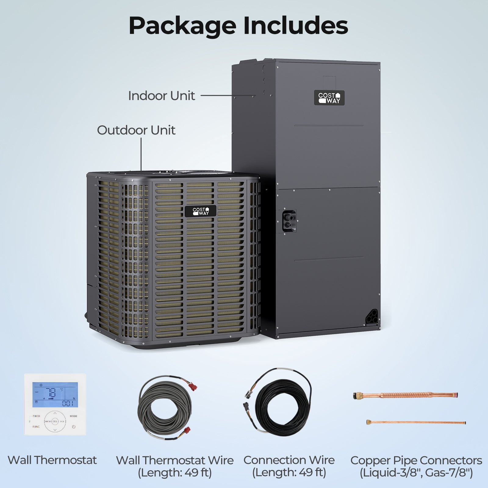 5 Ton 17 SEER2 High-Performance Heat Pump System (Operates down to -15°C)