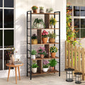 5-tier Bookcase 61 Inch Tall Industrial Bookshelf with Metal Frame