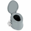 5L Portable Travel Toilet with Paper Holder for Outdoor - Gray - Outdoor