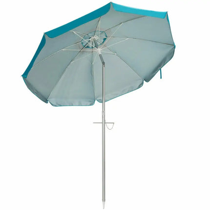 6.5 Feet Beach Umbrella with Sun Shade and Carry Bag without Weight Base-Blue - Blue - Outdoor Umbrellas