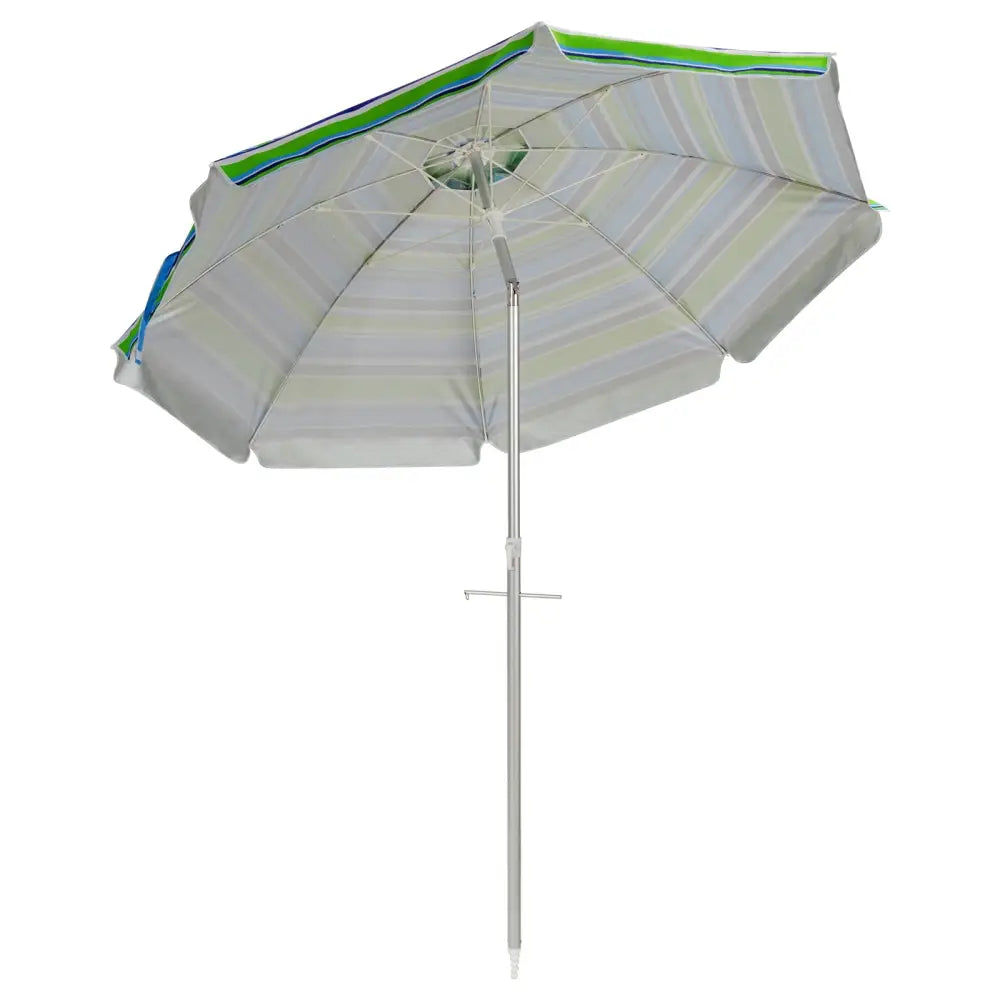 6.5 Feet Beach Umbrella with Sun Shade and Carry Bag without Weight Base-Green - Green - Outdoor Umbrellas