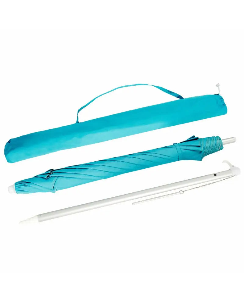 6.5 Feet Beach Umbrella with Sun Shade and Carry Bag without Weight Base-Blue - Blue - Outdoor Umbrellas