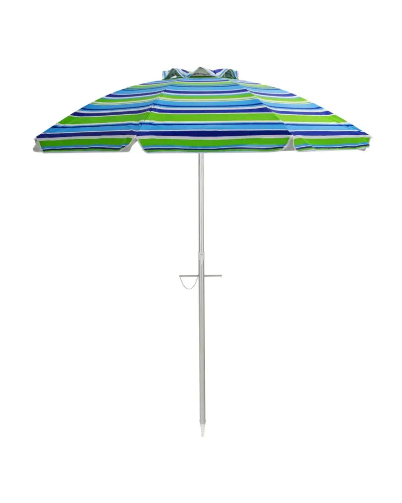 6.5 Feet Beach Umbrella with Sun Shade and Carry Bag without Weight Base-Green - Green - Outdoor Umbrellas