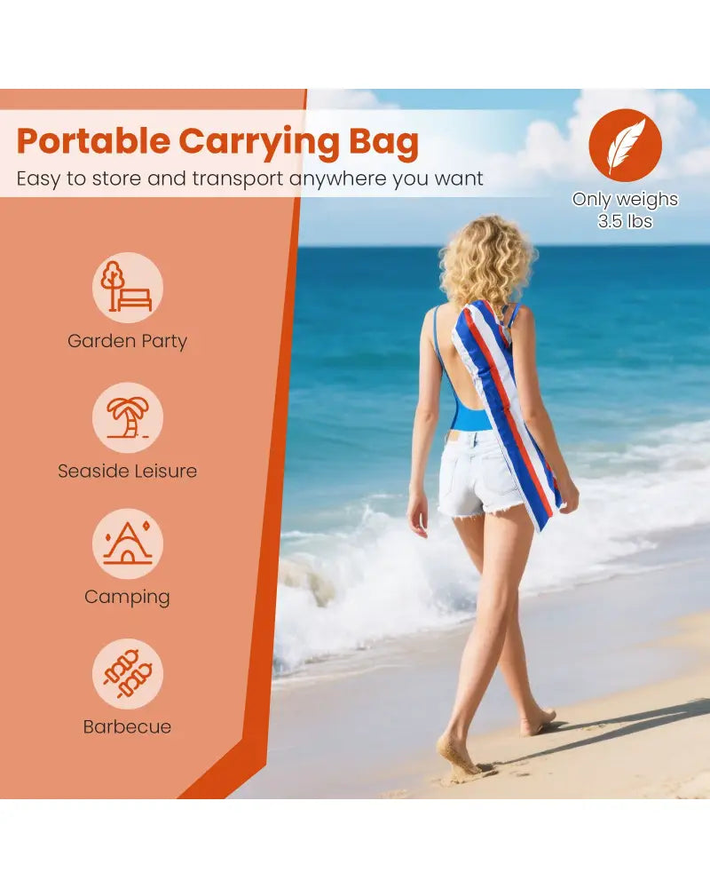 6.5 Feet Beach Umbrella with UPF50+ Sun Protection and Push Button Tilt-Colorful - Color - Outdoor Umbrellas