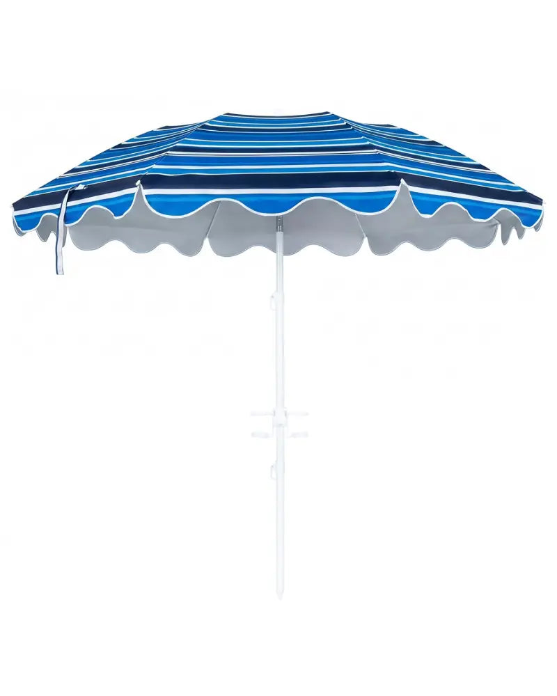 6.5 FT Beach Umbrella UPF 50+ with Sand Anchor for Garden Pool Backyard-Navy - Navy - Outdoor Umbrellas