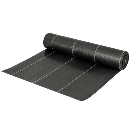 6.5 x 330/4 x 250/6 x 300 Feet Weed Barrier Landscape Fabric-6.5 ft - Black - Garden Tools