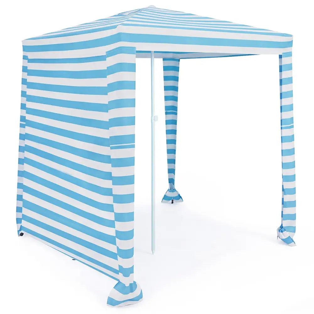 6.6 x 6.6 Feet Foldable and Easy-Setup Beach Canopy With Carry Bag-Blue - Blue - Canopies