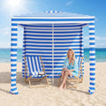 6.6 x 6.6 Feet Foldable and Easy-Setup Beach Canopy With Carry Bag-Navy - Navy - Canopies