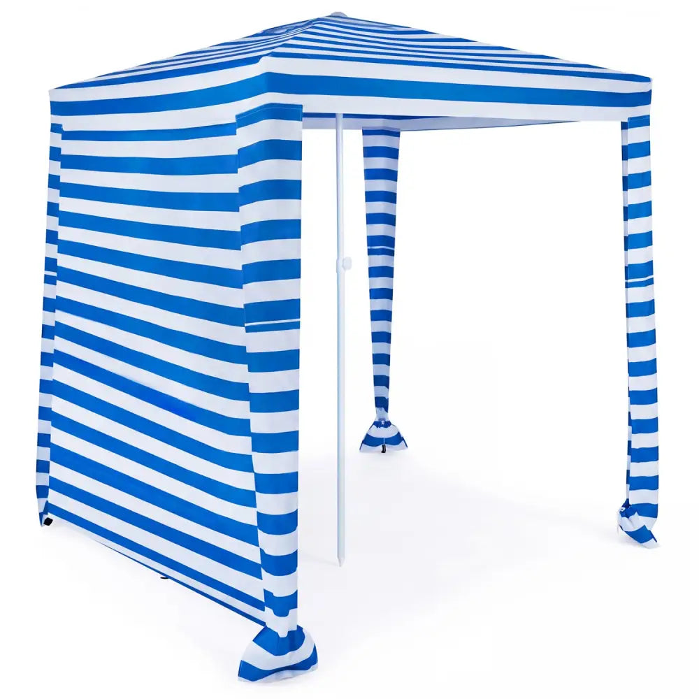6.6 x 6.6 Feet Foldable and Easy-Setup Beach Canopy With Carry Bag-Navy - Navy - Canopies