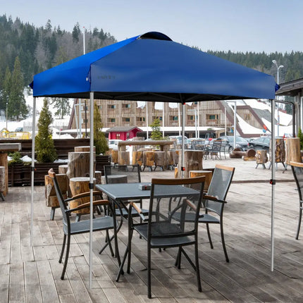 6.6 x 6.6 Feet Outdoor Pop-up Canopy Tent with Roller Bag-Blue - Blue - Canopies