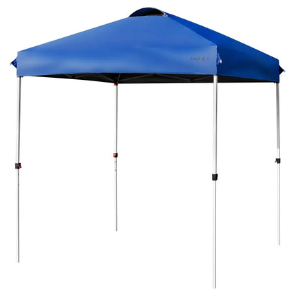 6.6 x 6.6 Feet Outdoor Pop-up Canopy Tent with Roller Bag-Blue - Blue - Canopies
