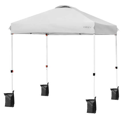 6.6 x 6.6 Feet Outdoor Pop-up Canopy Tent with Roller Bag-Gray - Gray - Canopies
