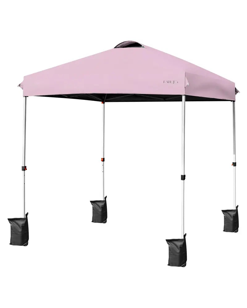 6.6 x 6.6 Feet Outdoor Pop-up Canopy Tent with Roller Bag-Pink - Pink - Canopies