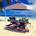6.6 x 6.6 Feet Outdoor Pop-up Canopy Tent with Roller Bag-Pink - Pink - Canopies
