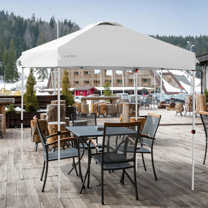 6.6 x 6.6 Feet Outdoor Pop-up Canopy Tent with Roller Bag-White - White - Canopies