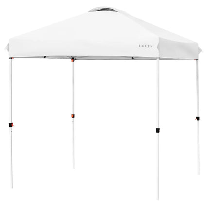6.6 x 6.6 Feet Outdoor Pop-up Canopy Tent with Roller Bag-White - White - Canopies