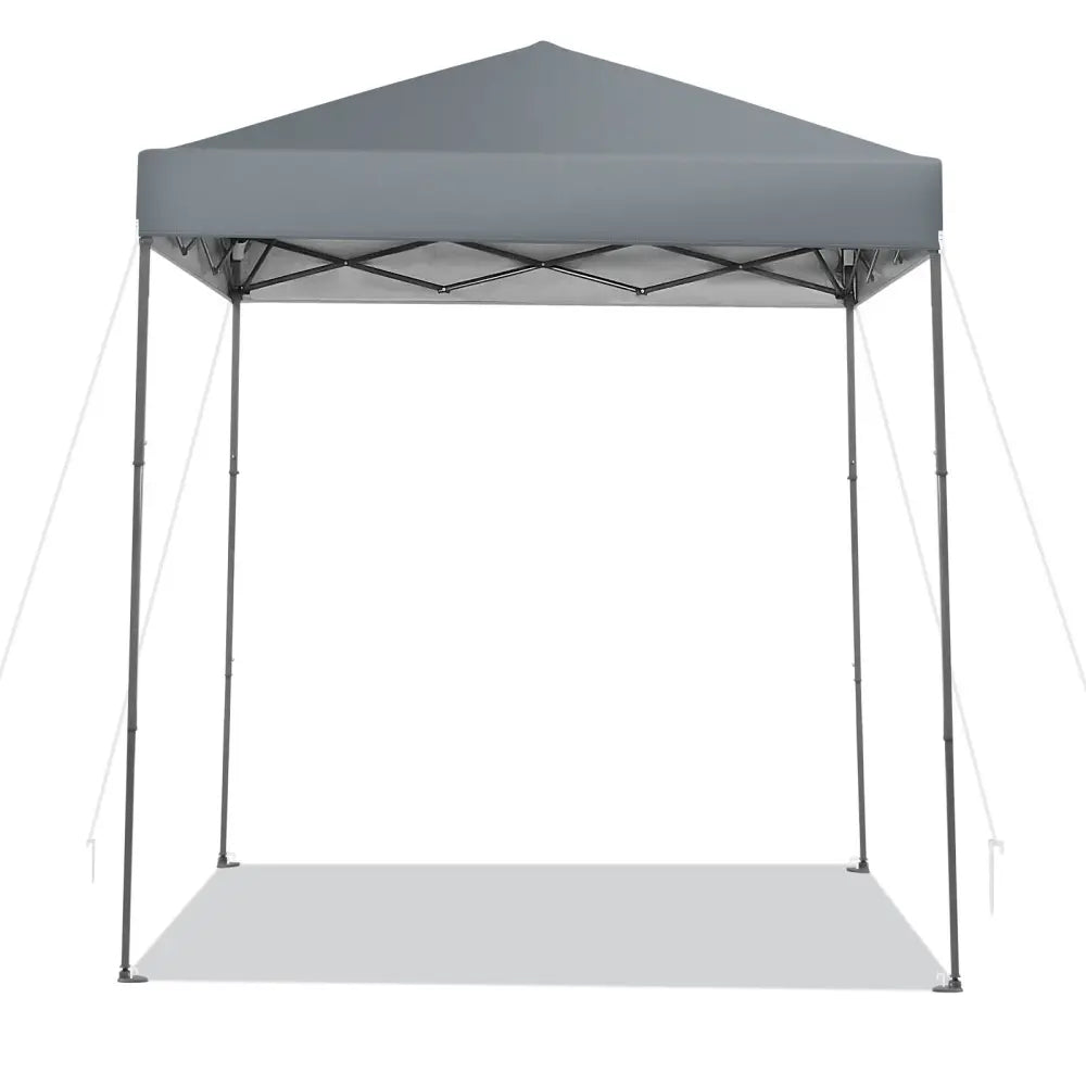 6.6 x 6.6 Feet Outdoor Pop-up Canopy Tent with UPF 50+ Sun Protection-Gray - Gray - Canopies