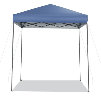 6.6 x 6.6 Feet Outdoor Pop-up Canopy Tent with UPF 50+ Sun Protection-Blue - Blue - Canopies