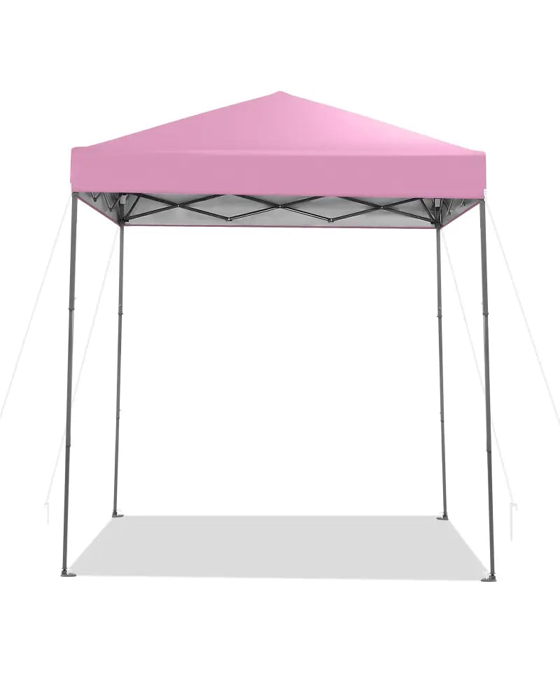 6.6 x 6.6 Feet Outdoor Pop-up Canopy Tent with UPF 50+ Sun Protection-Pink - Pink - Canopies