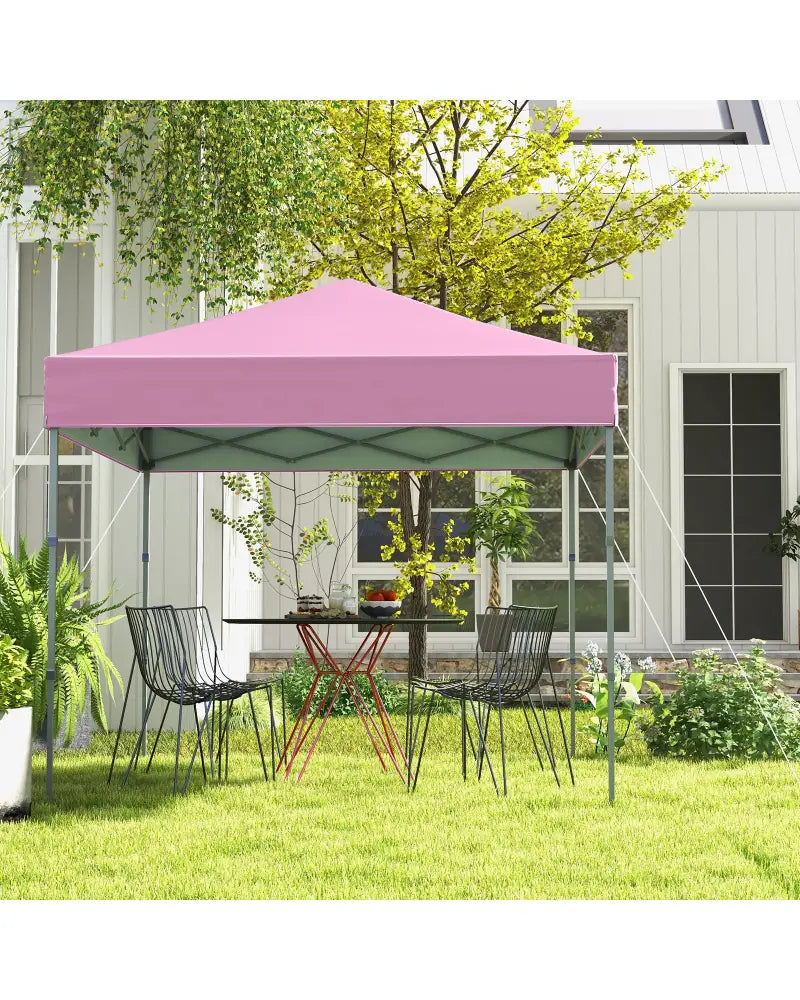 6.6 x 6.6 Feet Outdoor Pop-up Canopy Tent with UPF 50+ Sun Protection-Pink - Pink - Canopies