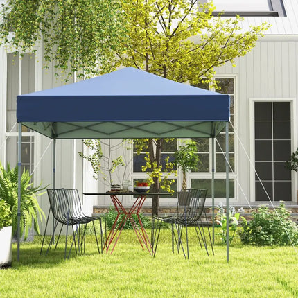 6.6 x 6.6 Feet Outdoor Pop-up Canopy Tent with UPF 50+ Sun Protection-Blue - Blue - Canopies