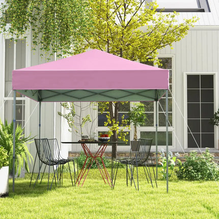 6.6 x 6.6 Feet Outdoor Pop-up Canopy Tent with UPF 50+ Sun Protection-Pink - Pink - Canopies