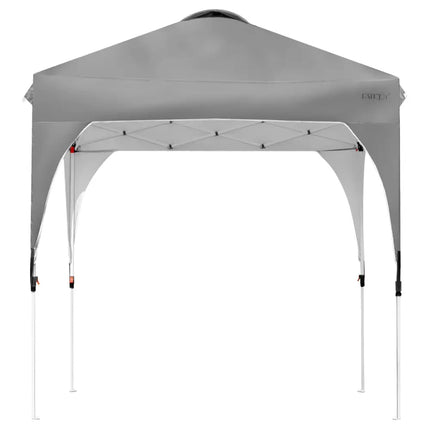 6.6 x 6.6 FT Pop Up Height Adjustable Canopy Tent with Roller Bag-Gray - Gray - Canopies