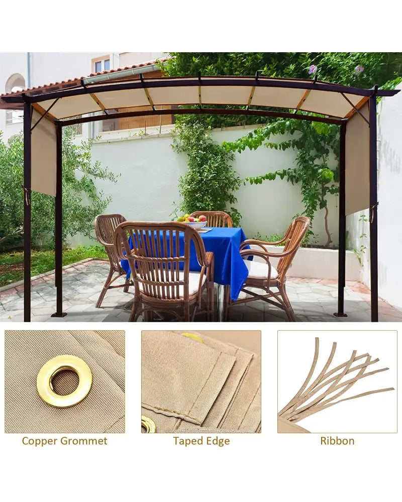 6.7 x 17 Feet Pergola Structure Universal Replacement Canopy Cover - Outdoor Shades