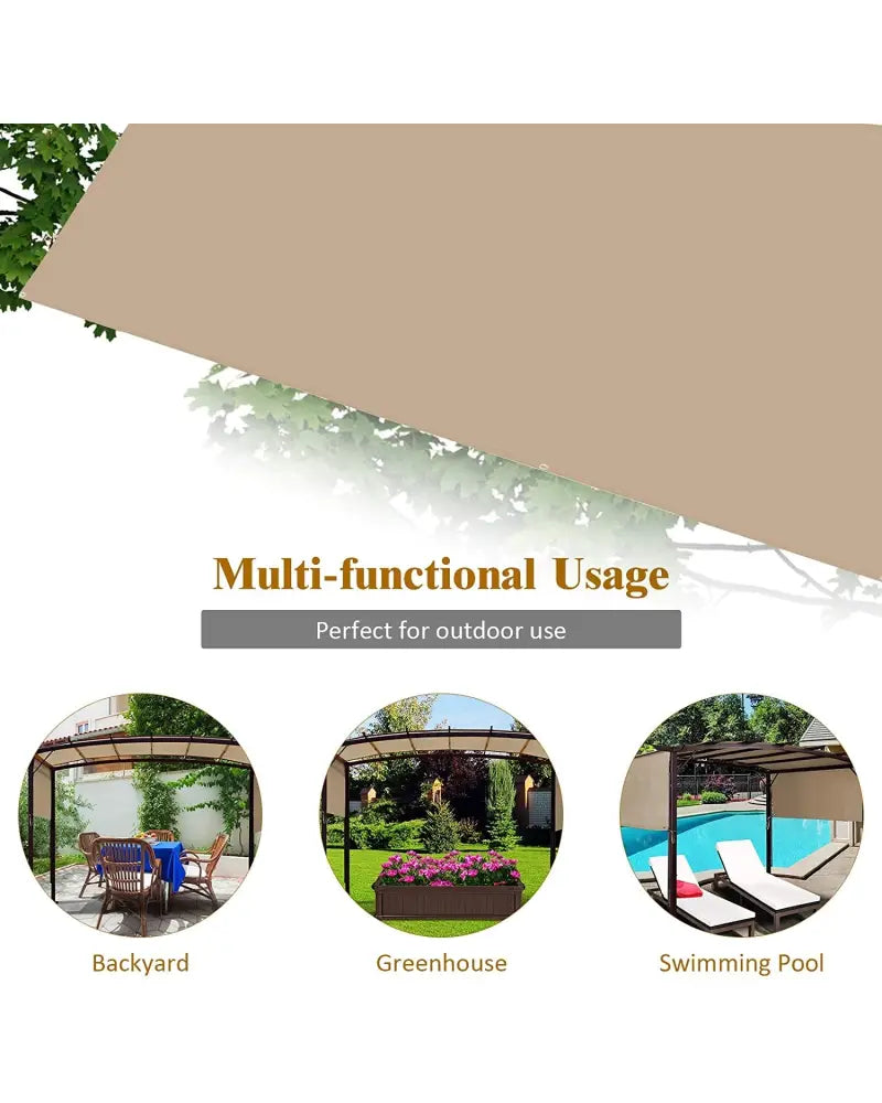 6.7 x 17 Feet Pergola Structure Universal Replacement Canopy Cover - Outdoor Shades