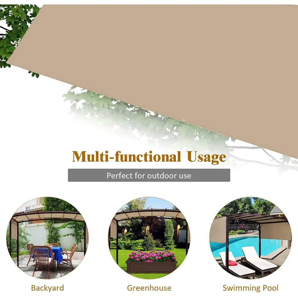 6.7 x 17 Feet Pergola Structure Universal Replacement Canopy Cover - Outdoor Shades