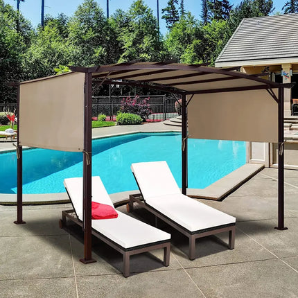 6.7 x 17 Feet Pergola Structure Universal Replacement Canopy Cover - Outdoor Shades