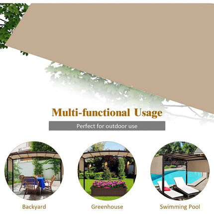6.7 x 17 Feet Pergola Structure Universal Replacement Canopy Cover - Outdoor Shades