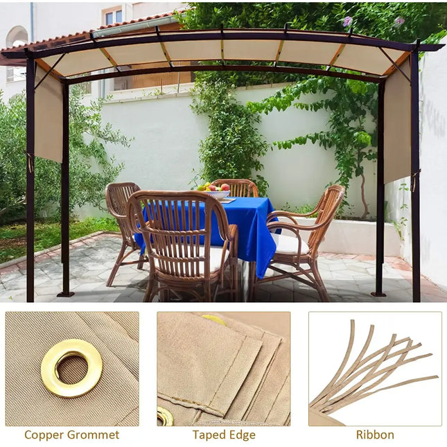 6.7 x 17 Feet Pergola Structure Universal Replacement Canopy Cover - Outdoor Shades