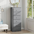 6 Drawers Chest Dresser Clothes Storage Bedroom Furniture Cabinet-Gray - Gray - Dressers & Chests