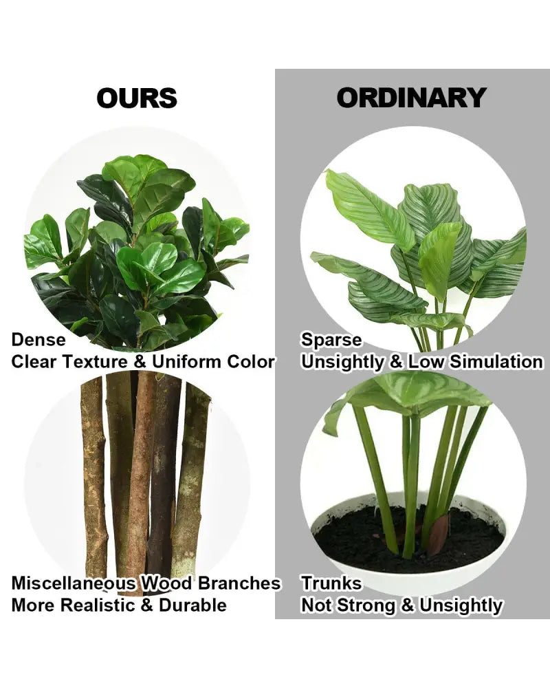 6-Feet Artificial Indoor-Outdoor Home Decorative Planter - Green - Faux Plants