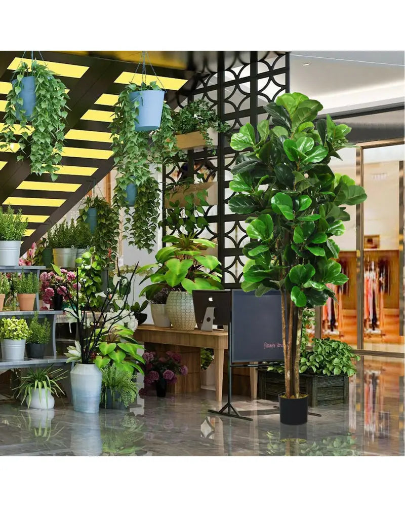 6-Feet Artificial Indoor-Outdoor Home Decorative Planter - Green - Faux Plants