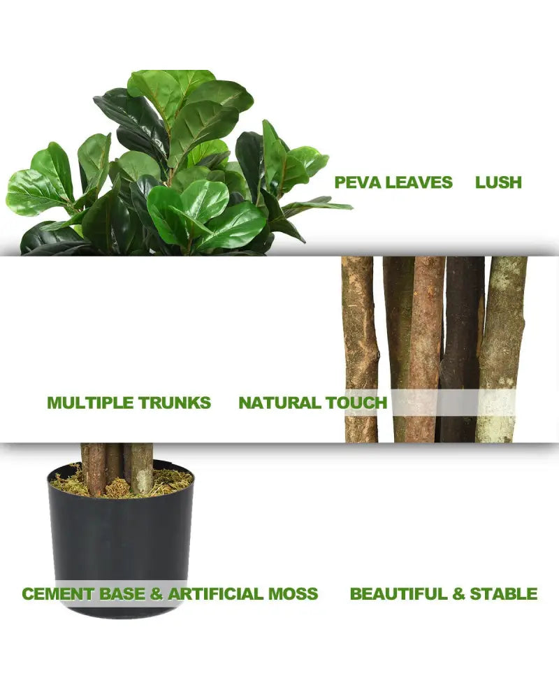 6-Feet Artificial Indoor-Outdoor Home Decorative Planter - Green - Faux Plants