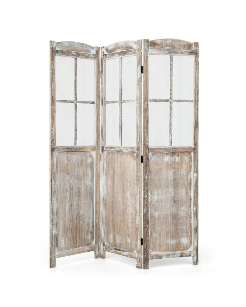 6 Feet Folding Privacy Screen-Coffee - Coffee - Room Dividers