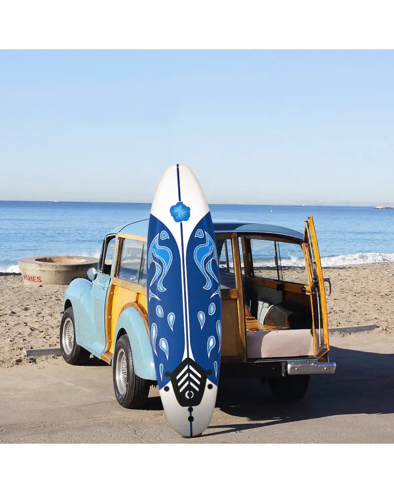 6 Feet Surf Foamie Boards Surfing Beach Surfboard-White - White - Surfing