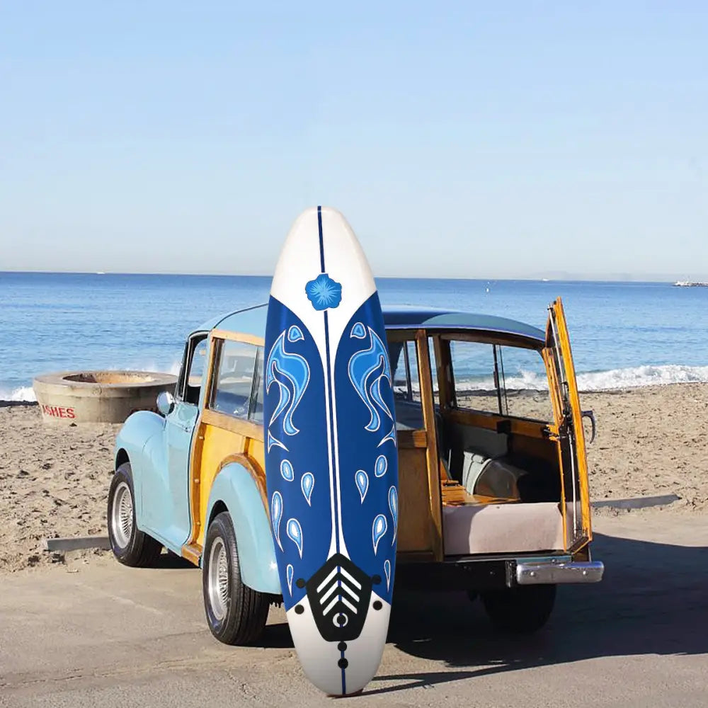 6 Feet Surf Foamie Boards Surfing Beach Surfboard-White - White - Surfing