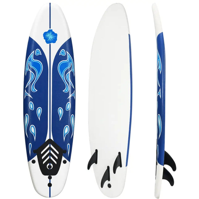 6 Feet Surf Foamie Boards Surfing Beach Surfboard-White - White - Surfing