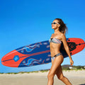 6 Feet Surfboard with 3 Detachable Fins-Red - Red - Surfing