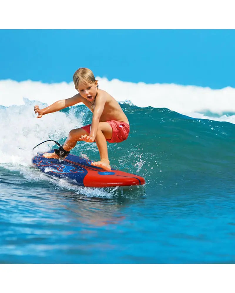 6 Feet Surfboard with 3 Detachable Fins-Red - Red - Surfing